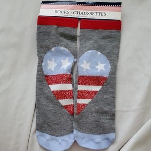 Red White Blue Flag Design Soft Chaussettes Socks